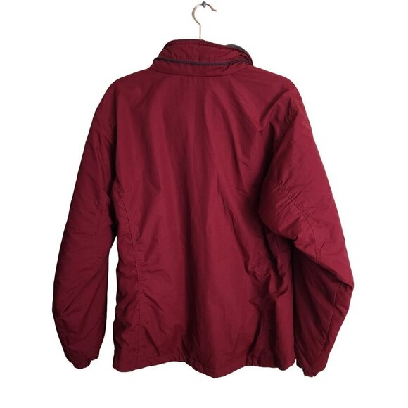 Columbia Burgundy Fleece Lined Nylon Jacket Size L - Picture 2 of 5